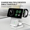 Folding 3 in 1 Wireless Charger 15W Fast Charging Magnetic Wireless Charging Station With LED Clock And Power Display Function
