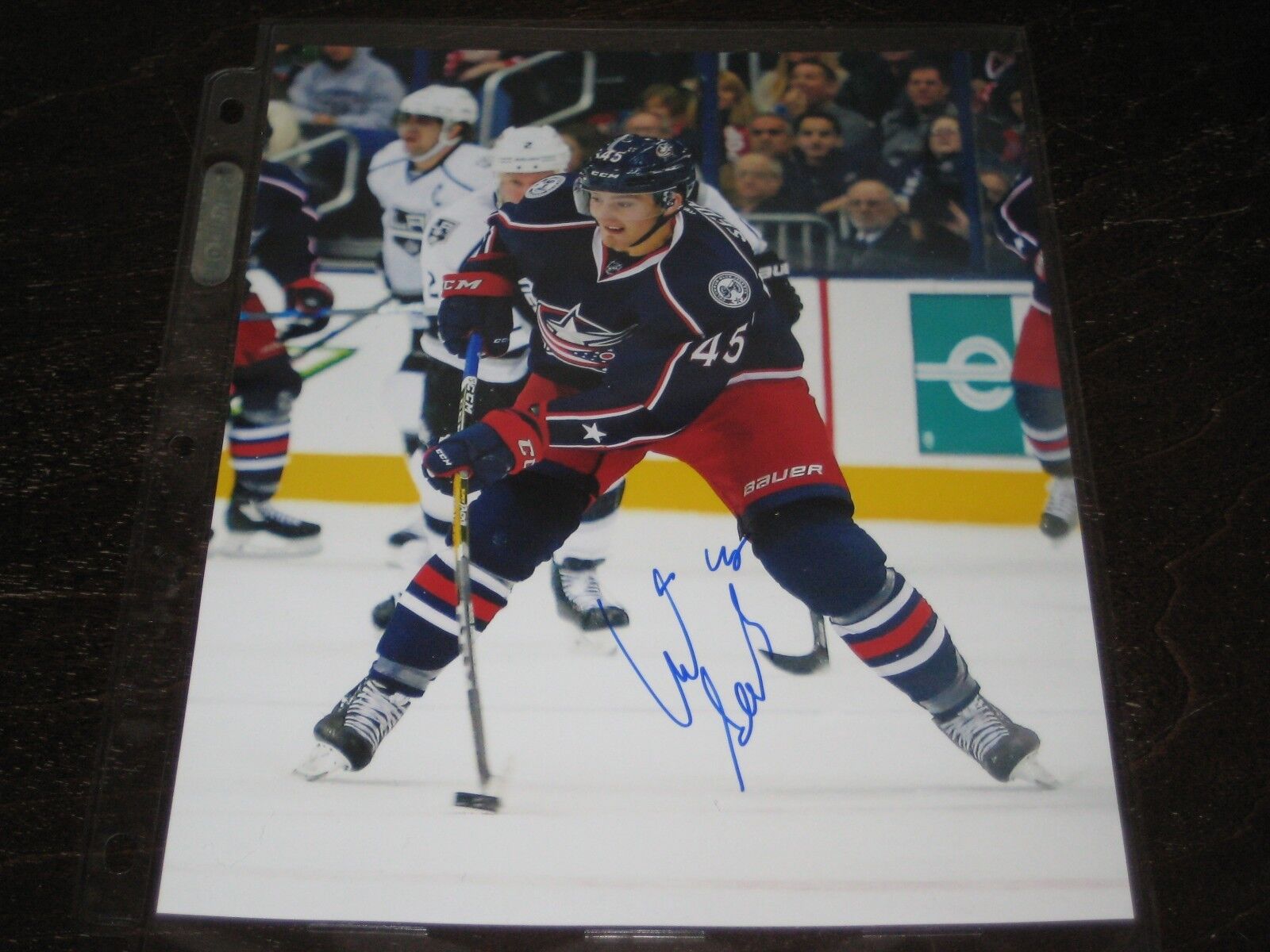 LUKAS SEDLAK autographed COLUMBUS BLUE JACKETS 8X10 Photo Poster painting