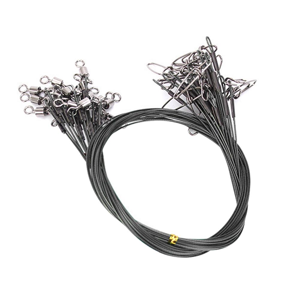

10pcs Anti-bite 50cm 150lb Front Conductor Fishing Line Fish Gear (Black, 501 Original