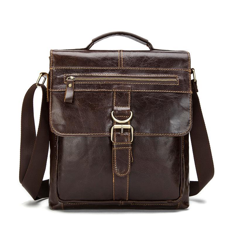 Men's Retro Casual Leather Business Handbag Crossbody Bag