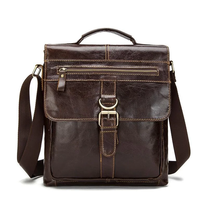 Men's Retro Casual Leather Business Handbag Crossbody Bag