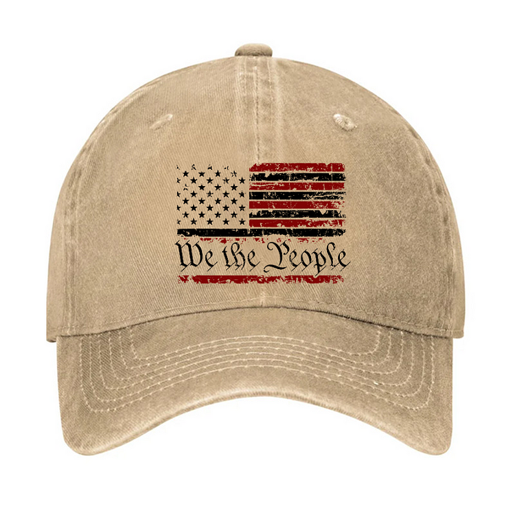 We The People USA Flag Print America Hat