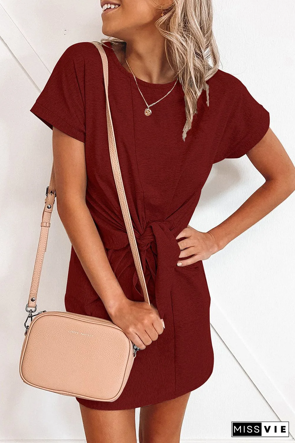 Fashion Sexy Solid Split Joint O Neck Princess Dresses