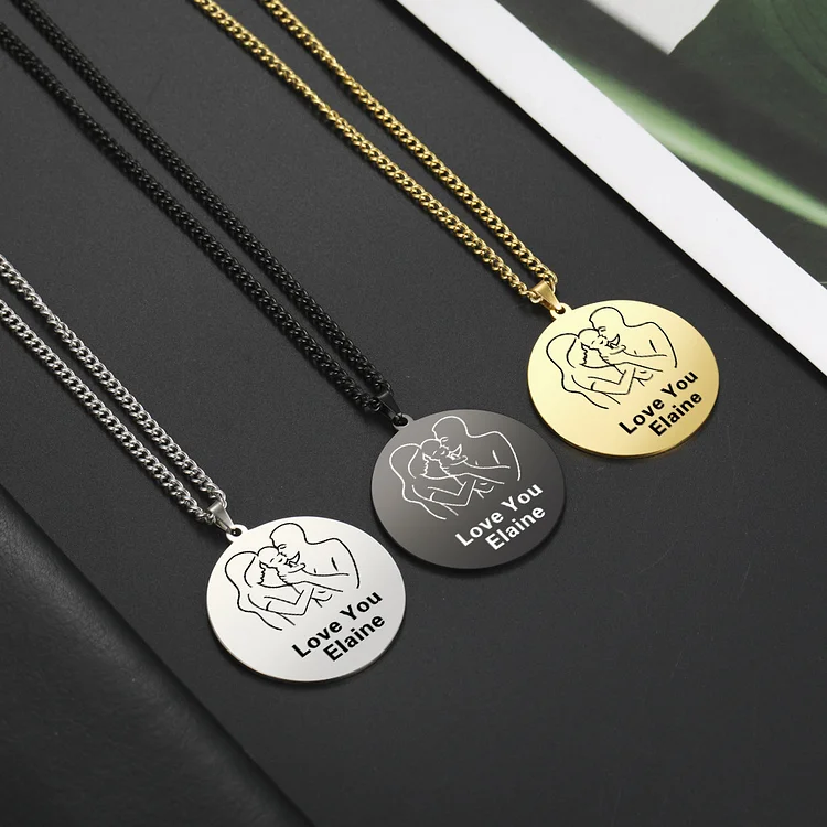 Gift For Woman Man Family Baby Mother Necklace Child Pregnant Rose Gold Color Stainless Steel Mom Wife Jewelry