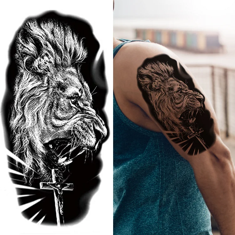 Lion Temporary Tattoo | Yin Yang Paradise