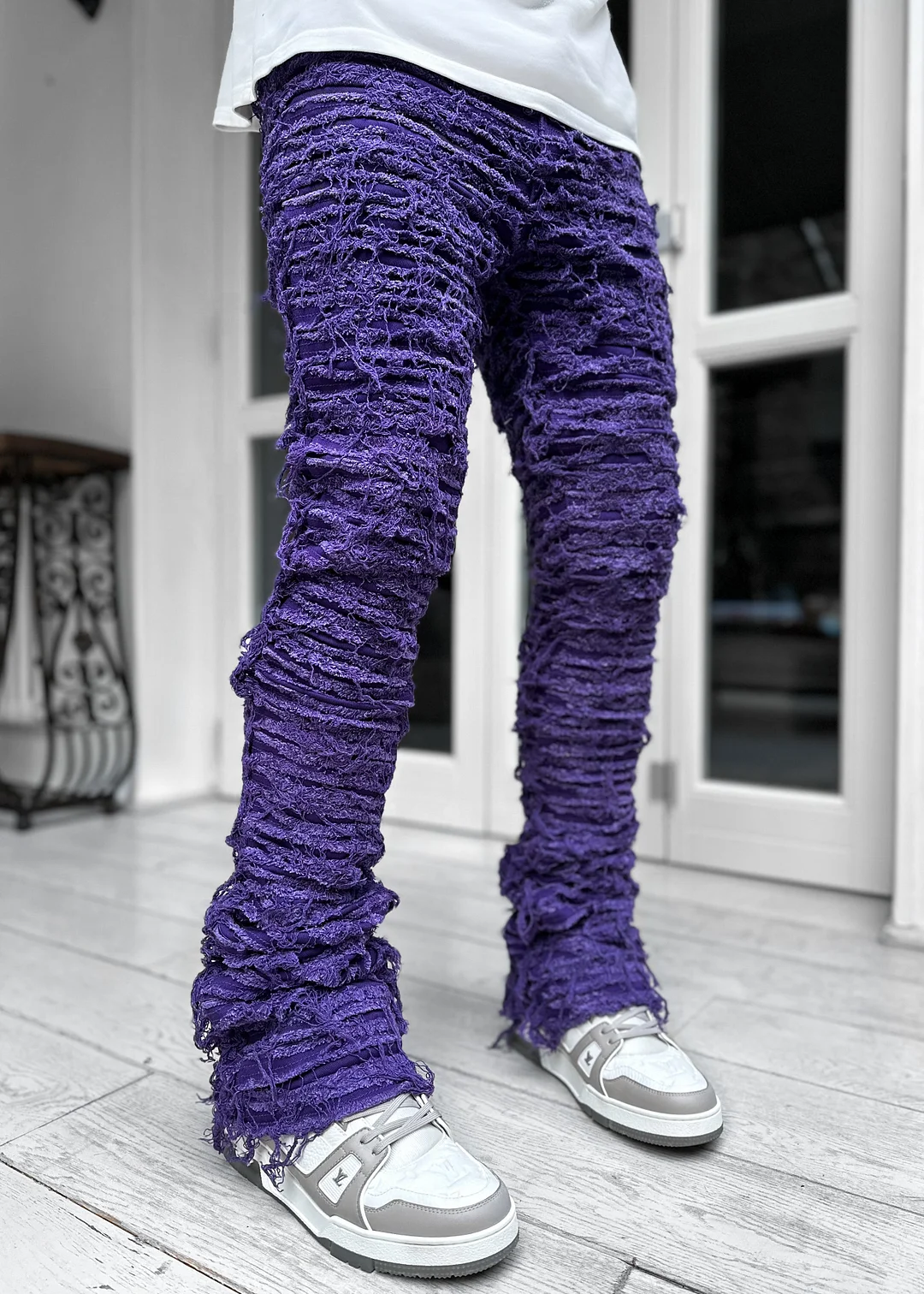 Electric Purple Spiderweb Denim