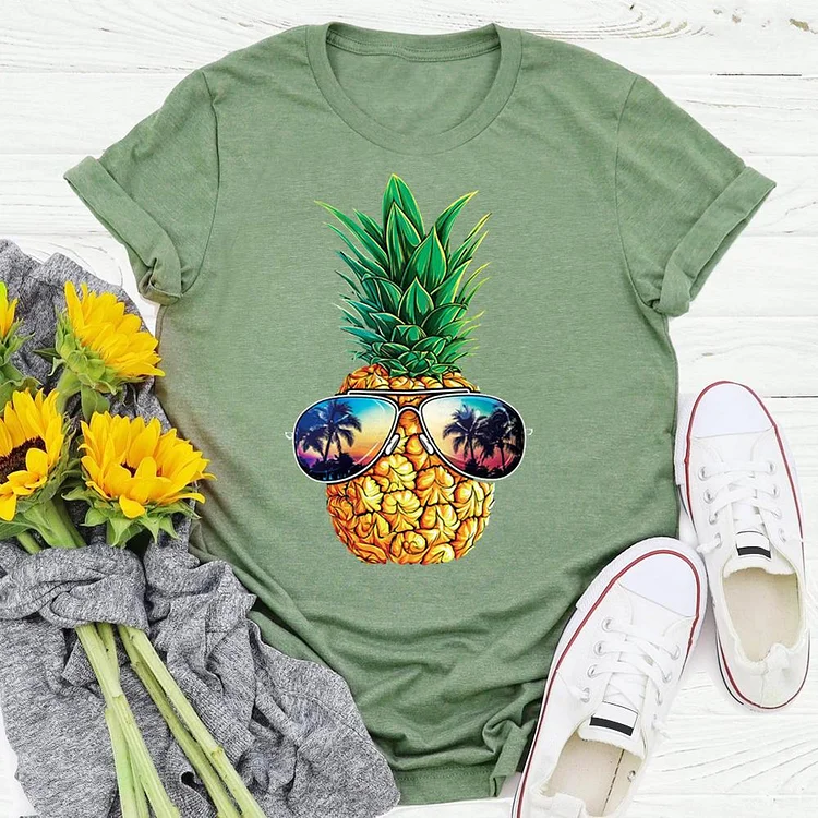 Pineapple glasses summer life T-shirt Tee - 01721-Annaletters