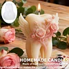 3D Wings Teeth Rose Flower Mould Silicone Wave Spiral Candle Mould Reusable Easy To Demold for Wedding Valentine Day DIY Home Decor