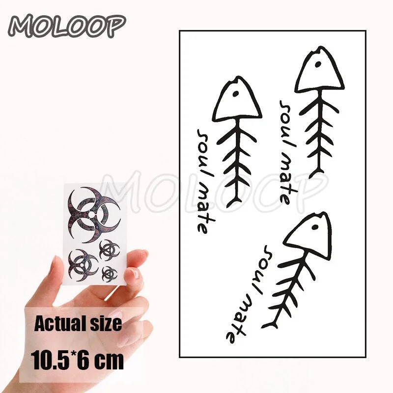 Water Transfer Tattoo Skull Cyclops Pirate Tattoo Body Art Waterproof Temporary Fake Flash Tattoo for Man Woman Kid 10.5*6cm