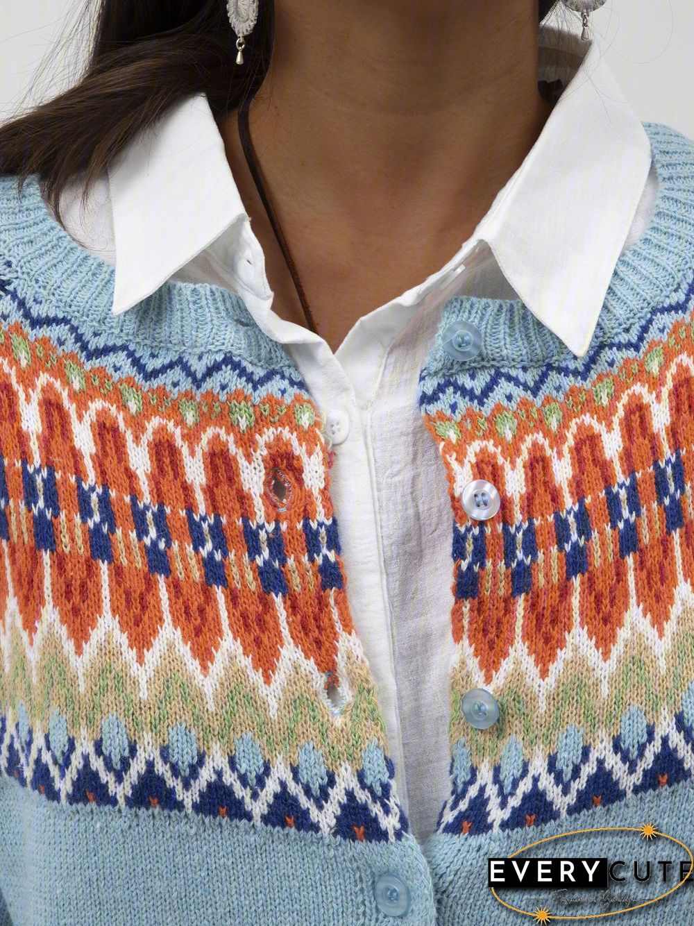 Printed Cotton Casual Cardigans