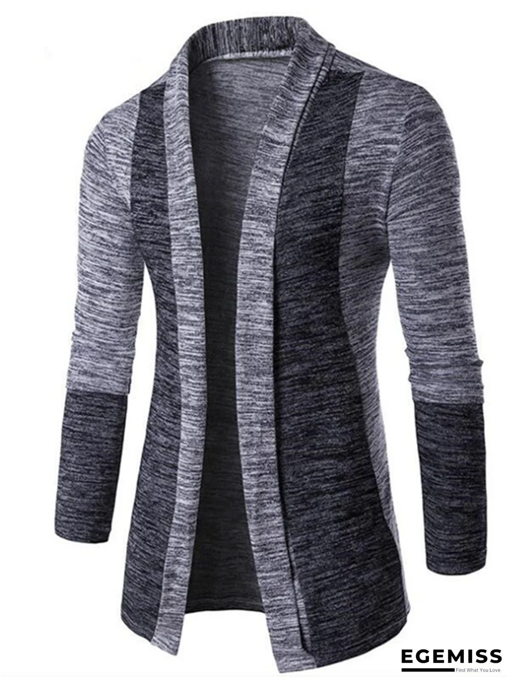 Men's Panels Contrast Knit Sweater Cardigan | EGEMISS