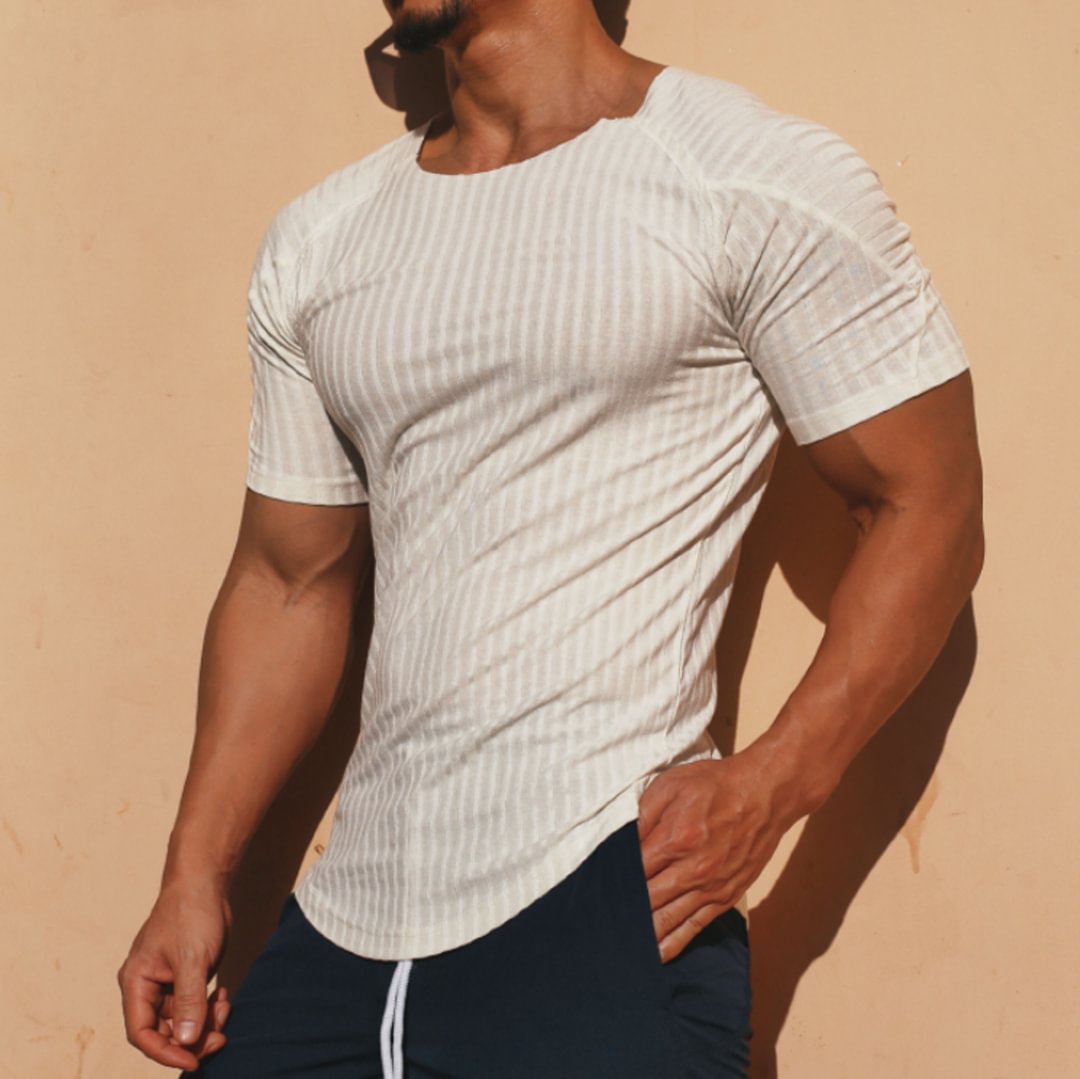 Men's Spring & Summer Raglan Sleeve Slim Fit T-Shirt、、URBENIE