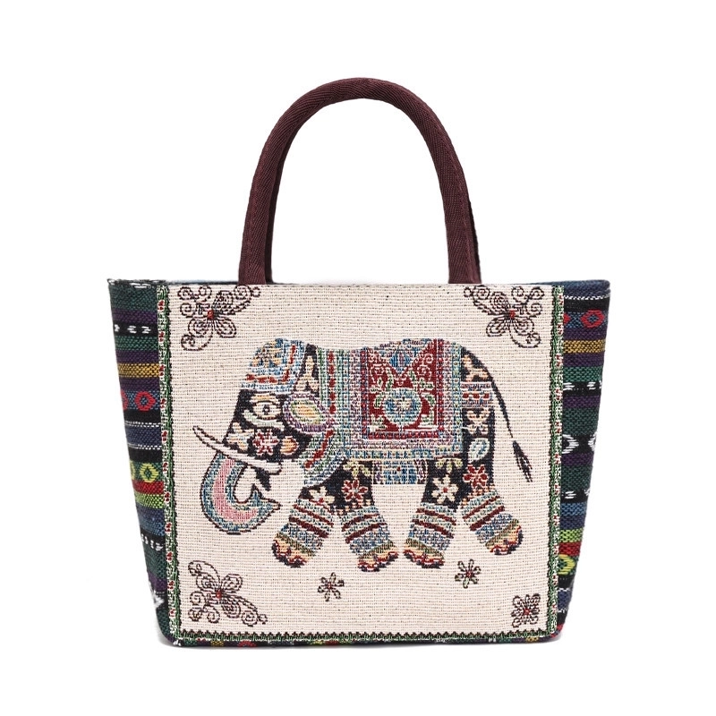 Women’s Vintage Style Butterfly Polyester Shopping Bags