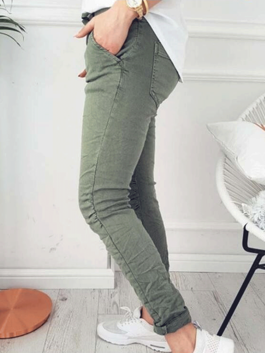 Casual Slim-fit Stretch Pants