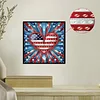 Diamond Painting-DIY Crystal Rhinestone Flag Love