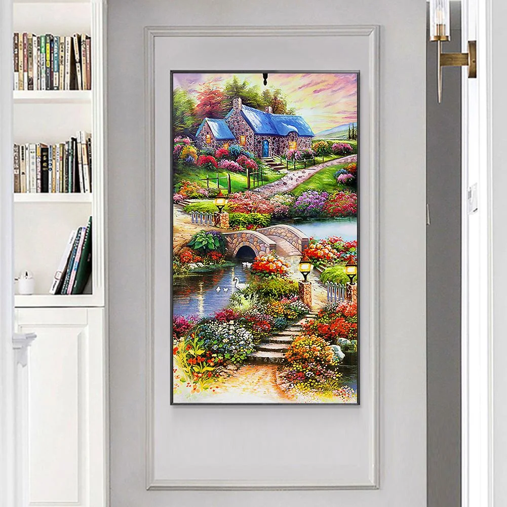 Diamond Painting - Special Shaped Drill - Idyllic Scenery(45*85cm)