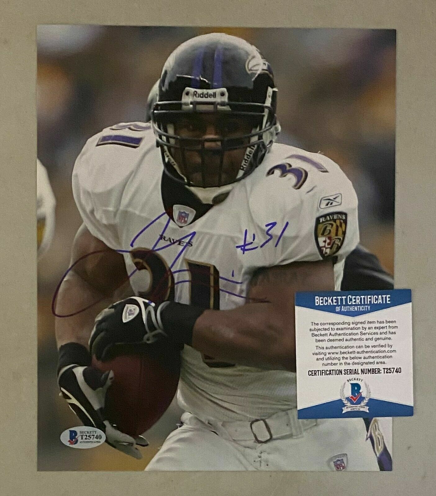 Jamal Lewis signed Baltimore Ravens 8x10 Photo Poster painting BAS