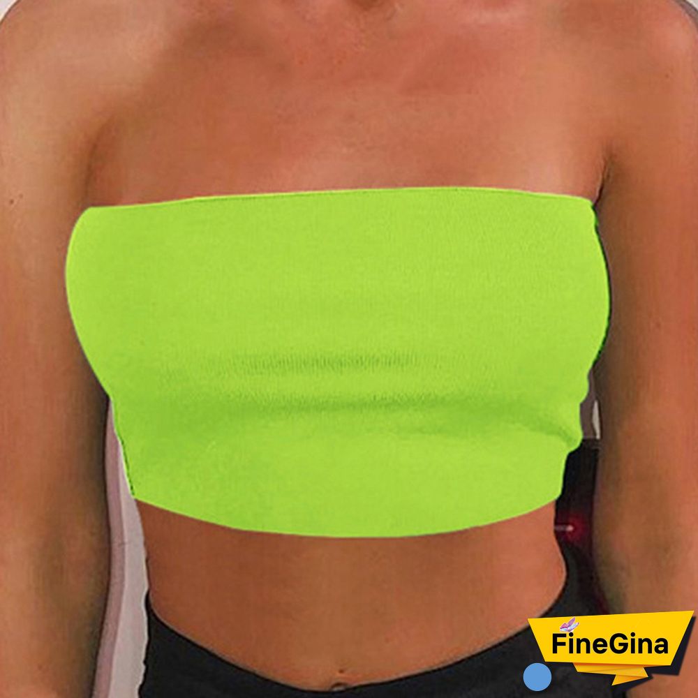 Spring and Summer New European and American Women's Camisole Vest Solid Color Cotton Sling Tube Top Female Word Collar Slim