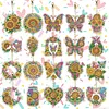 20pcs Sunflower DIY Diamond Painting Keychain Kit Single Side Rhinestone