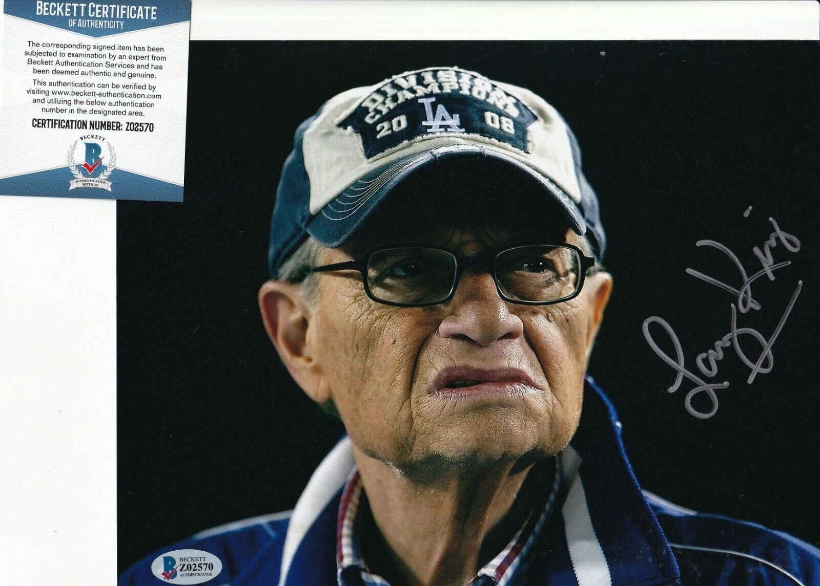 LARRY KING signed (TELEVISION HOST) CNN autograph 8X10 Photo Poster painting BECKETT BAS Z02570