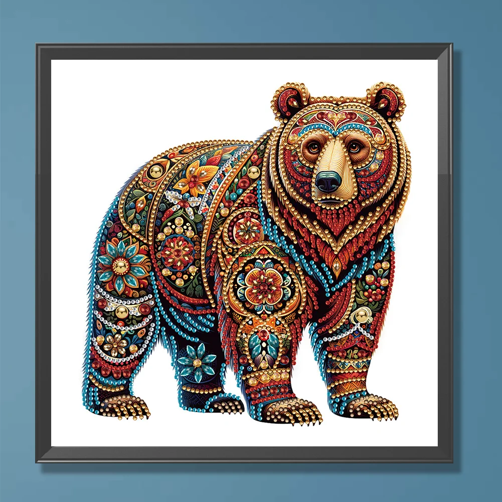 Diamond Painting - Partial Special Shaped Drill - Gorgeous Bear(Canvas|30*30cm)