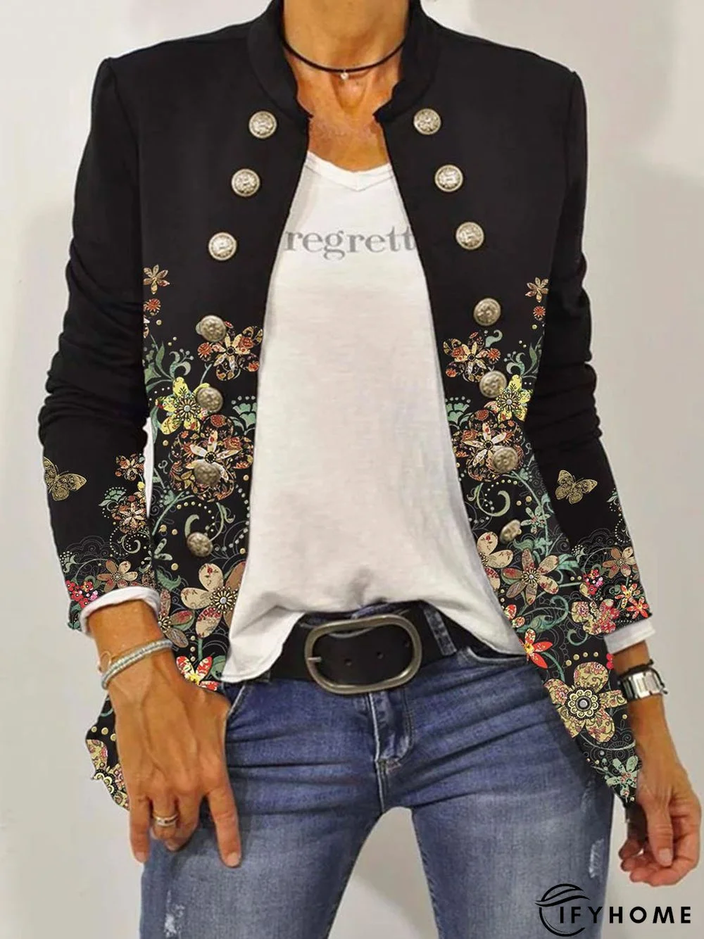 Loose Casual Stand Collar Jacket | IFYHOME