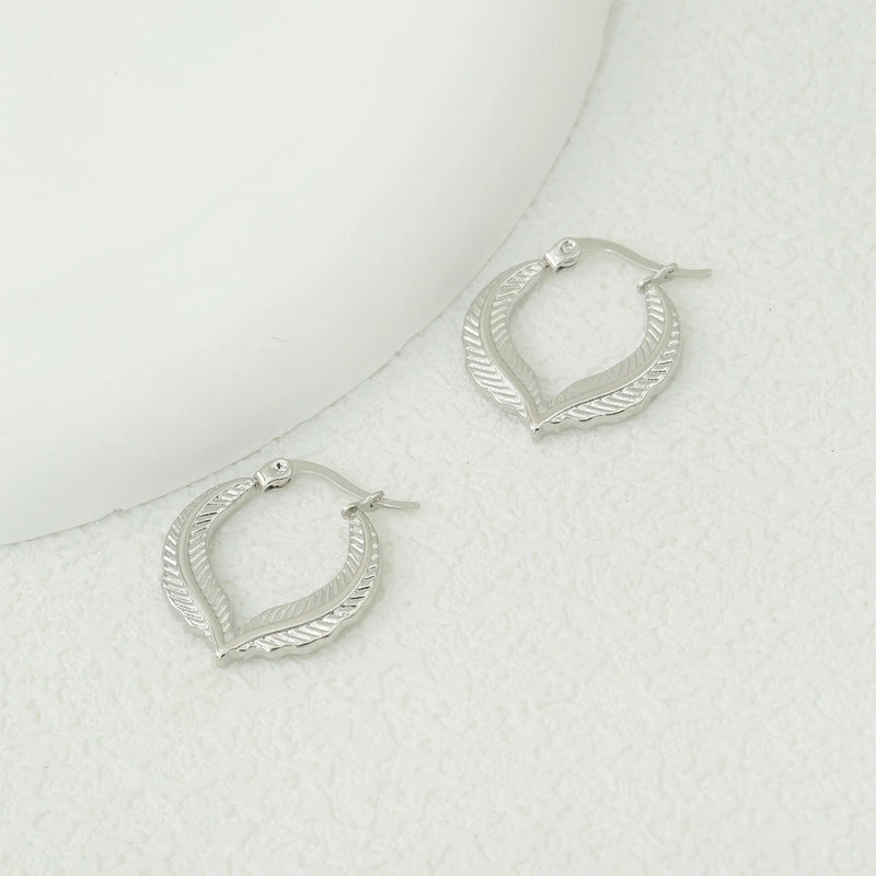 1 Pair Elegant Luxurious Sexy Geometric Polishing 304 Stainless Steel Earrings