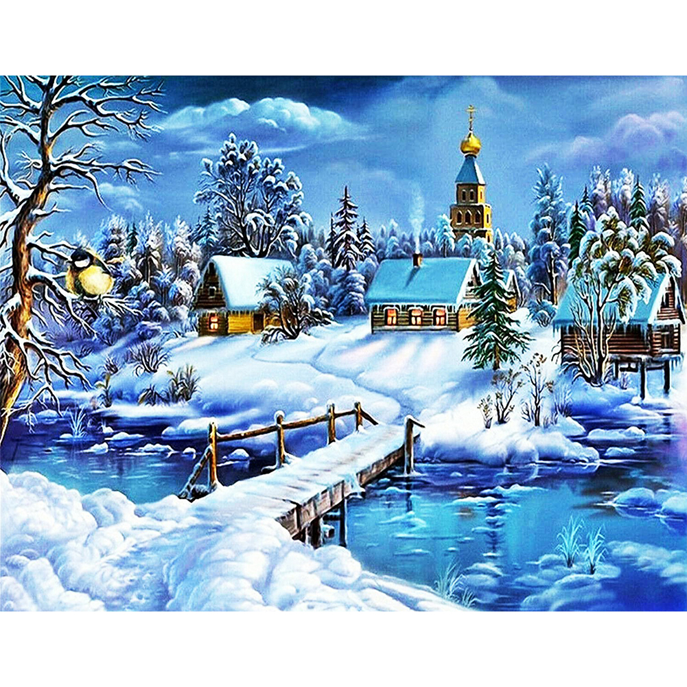 

Snow Village - Round Drill Diamond Painting - 50*40CM, 501 Original