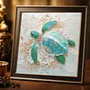 Blue Rhinestone Turtle 5D DIY Partial Drill Diamond Painting Kits Adults