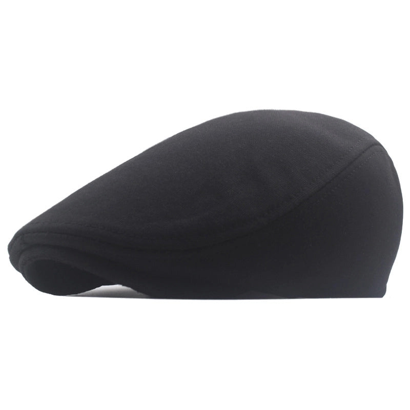 Men's Vintage Style British Style Solid Color Eaveless Beret Hat2