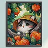 (US Local)Cat -14CT Stamped Cross Stitch Kit(37x47cm)
