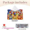 (24cm)Diamond Art Tissue Box DIY PU Napkin Cover for Home(god bless america)