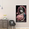 Lotus Guanyin buddhistischer runder Bohrer Diamantmalerei 40*60cm