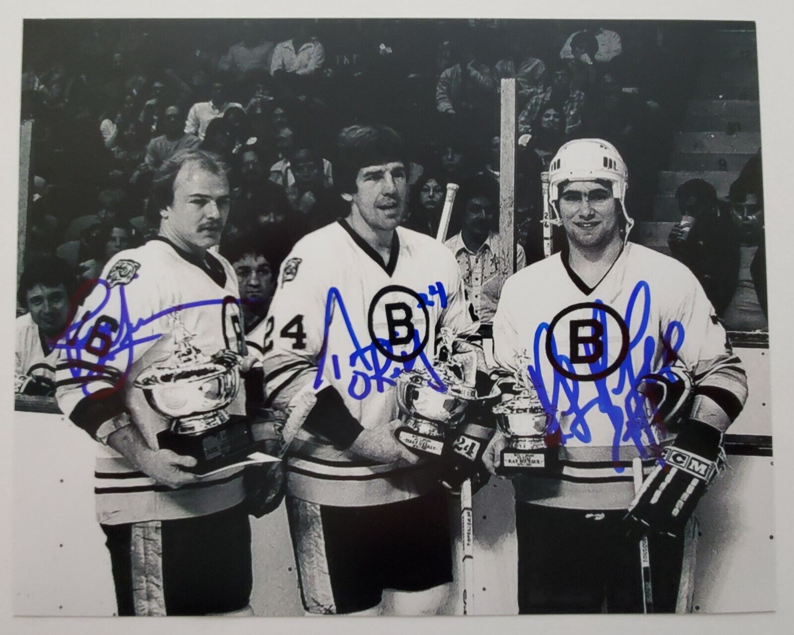 Ray Bourque Terry O'Reilly Rick Middleton Signed 8x10 Photo Poster painting Boston Bruins RAD