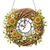 DIY Sunflowers Bird Nest 5D Hanging Clock Art Craft for Bedroom Decor