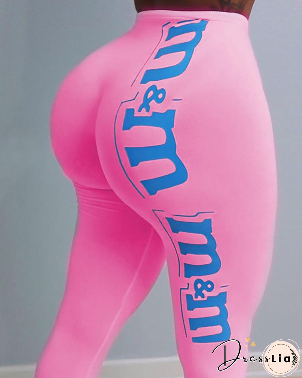 High Waist Letter Print Sporty Pants