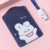 8PCS Adorable Cartoon Kids ID Bus School Card Cover Hanging Badge