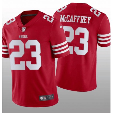 Men's San Francisco 49ers #23 Christian McCaffrey 2022 Red Vapor Untouchable Stitched Jersey HCKF