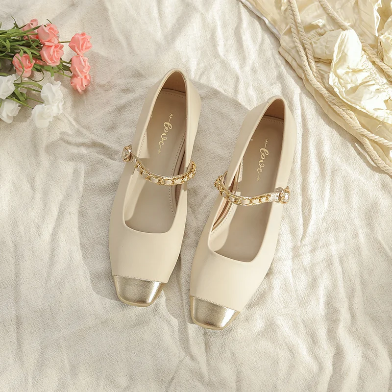 Brownm Brownm Mary Jane Women's Shoes 2024 New Color Single Shoes Women Summer New Chinese 100 Collocation Skirt Cheongsam Single Shoes