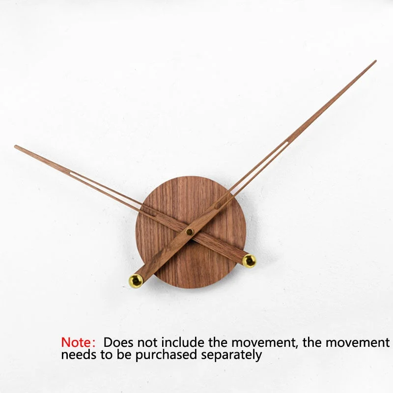 Extre Large Solid Wood  DIY Wall Clock Parts Living Room Decoration Wooden Wall Watch with Big Clock Hands Suitable for 60 cm