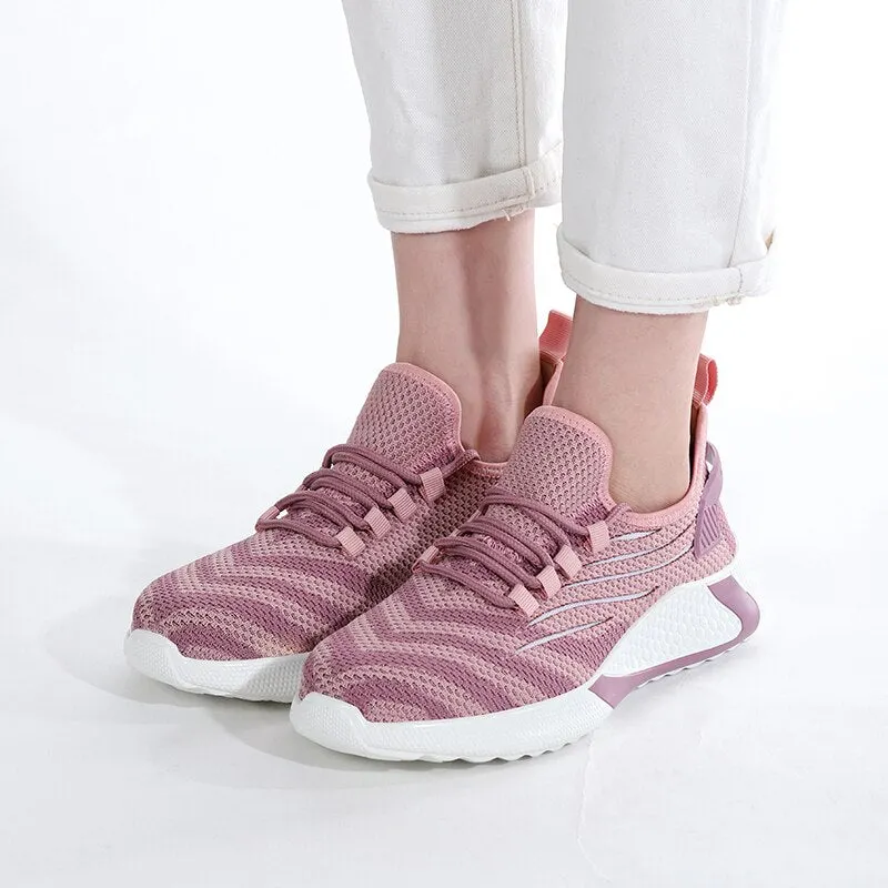 Women's Safety Shoes Woman Boots With Steel Toe Breathable Anti-Smashing Pink Sneakers Lightweight Protective Women Sport Shoes