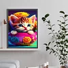 Cat  - round drill diamond painting - 30*40cm
