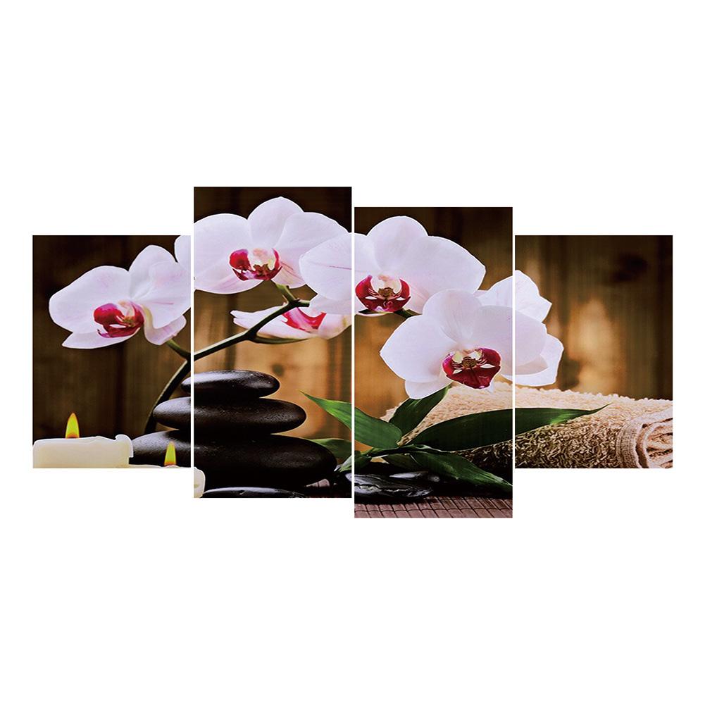 

80*40CM - Multi-picture Diamond Painting - 4pcs Moth Orchid, 501 Original
