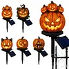 Resin Solar Halloween Pumpkin Garden Stake Light Solar Lights Garden Decor