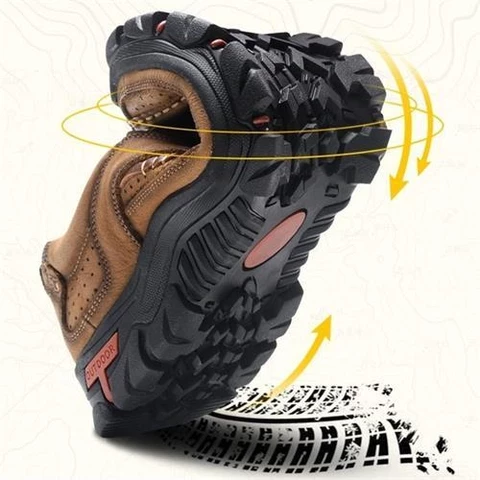 men genuine leather boots with supportive & comfortable orthopedic soles
