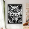 Wolf Forest Silhouette-11CT Stamped Cross Stitch 50*65cm (Big Size)