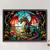 Stained Glass Dragon-11CT Counted Cross Stitch Kit(45*60cm)