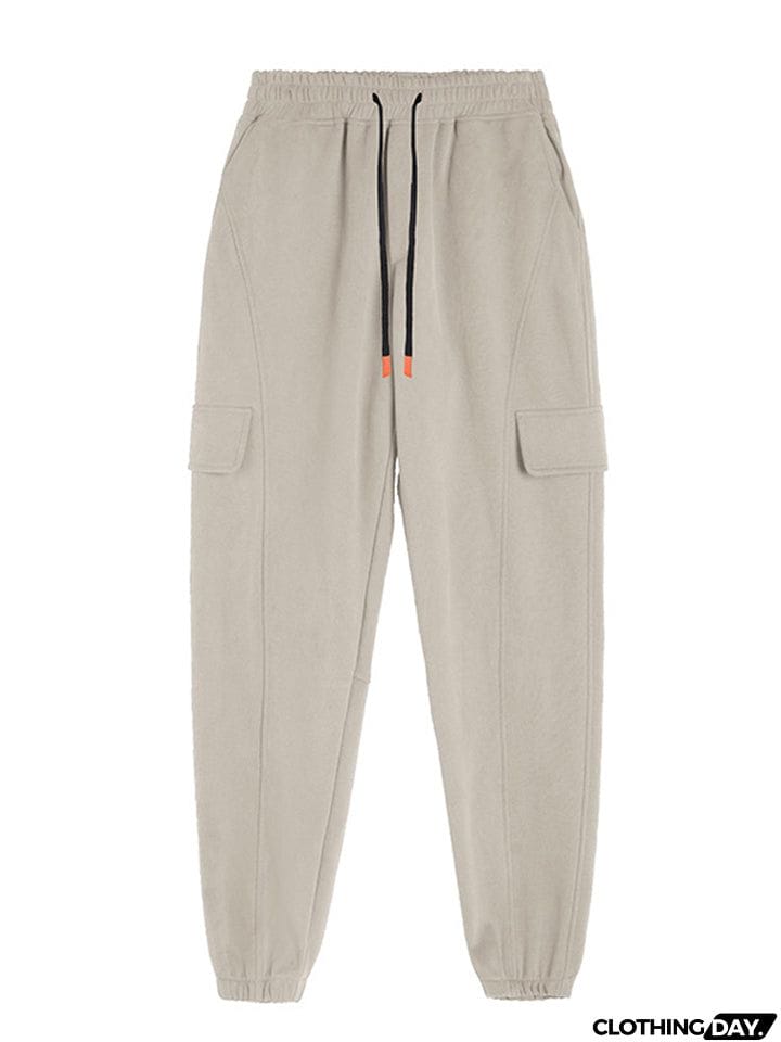 Trendy Extra Loose Multi-Pocket Drawstring Pants for Men