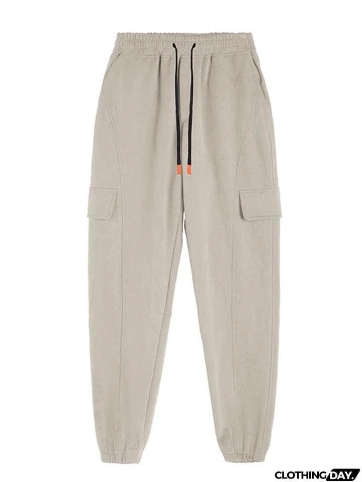 Trendy Extra Loose Multi-Pocket Drawstring Pants for Men