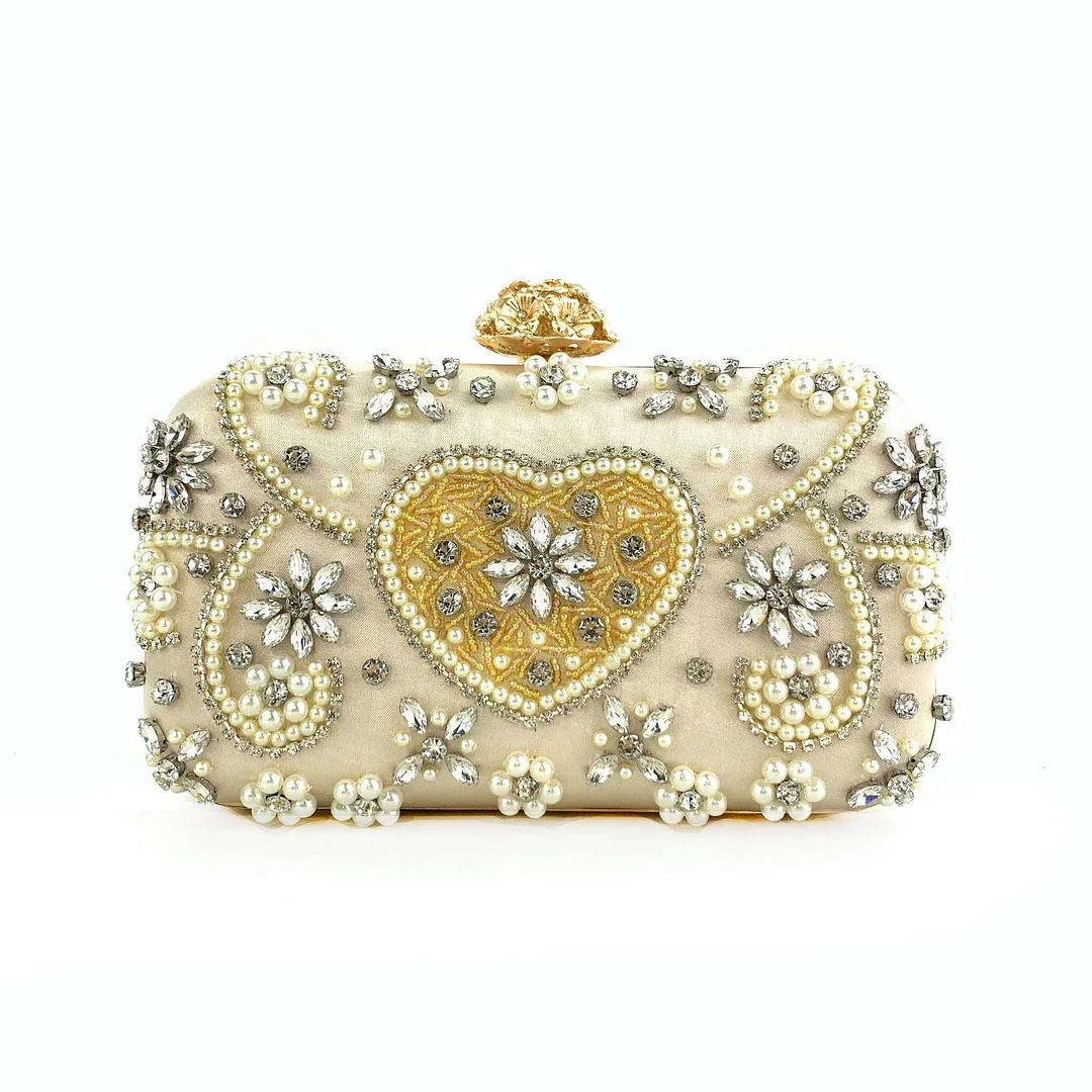 Fashion Evening Bag Handmade Beaded Diamond Clutch Bag